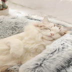 Cat Bed round Plush Fluffy Hooded Cat Bed Cave, Cozy for Indoor Cats or Small Dog Beds, Doughnut Calm Anti-Nxiety Dog Bed