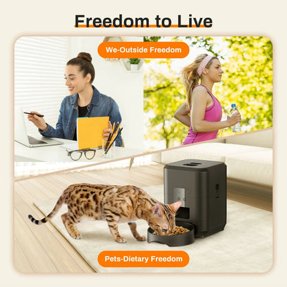 HEYBO Smart Pet Feeder - Automatic, App-Controlled, 2L for Cats & Small Dogs