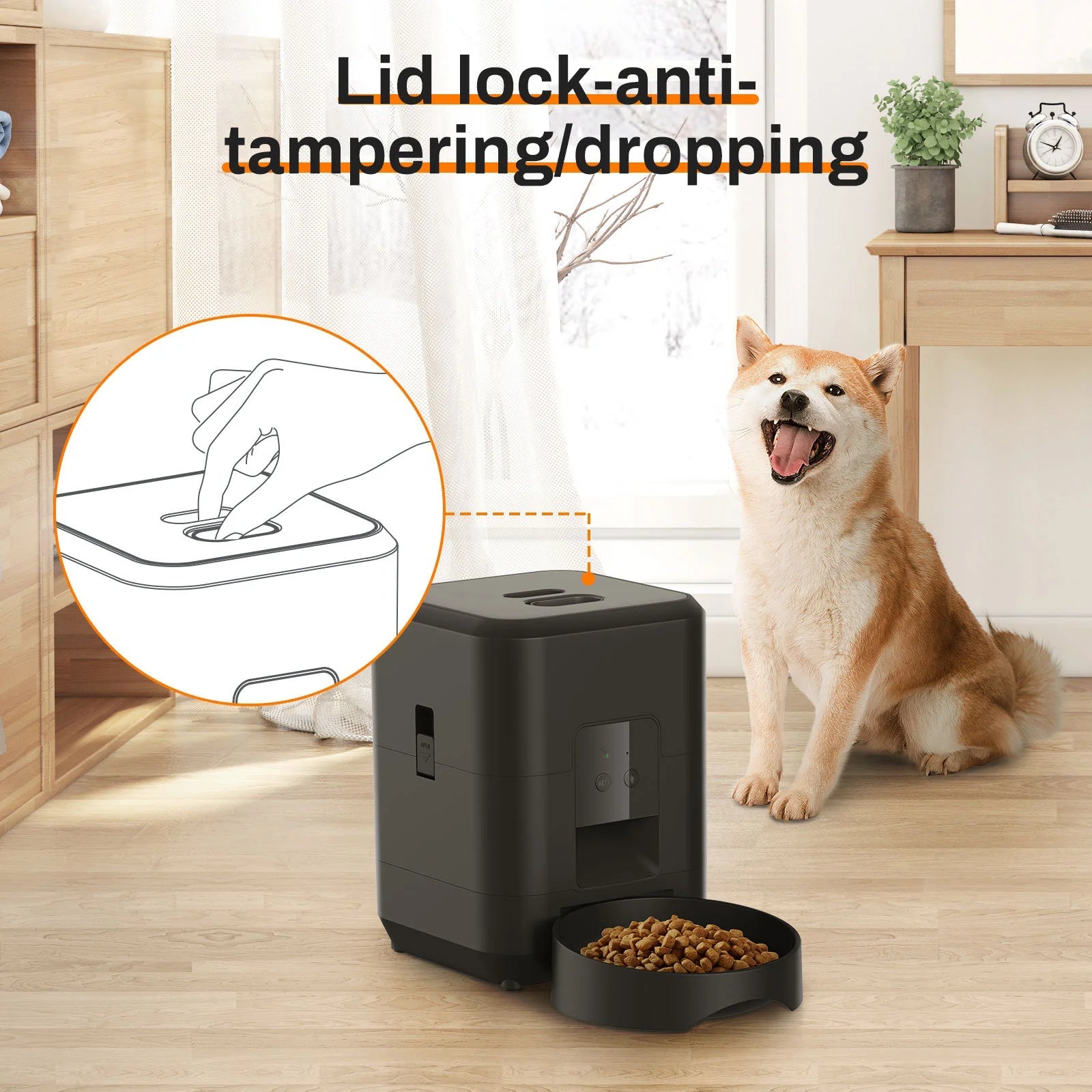 HEYBO Smart Pet Feeder - Automatic, App-Controlled, 2L for Cats & Small Dogs
