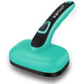 Self Cleaning Slicker Brush for Dog and Cat Deshedding, Green | Shedding Brush for Dogs & Cats, One-Click Retractable Bristles for Easy Cleaning Flying Hair at Home