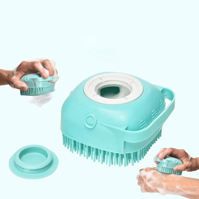 Pet Dog Silicone Bath Brush Cleaning Care Baby Baby Bath Massage Brushdog Brush Shampoo Massager Bath Brush Pet Supplies