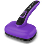 Self Cleaning Slicker Brush for Dog and Cat Deshedding, Green | Shedding Brush for Dogs & Cats, One-Click Retractable Bristles for Easy Cleaning Flying Hair at Home