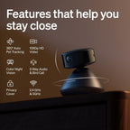 PETLIBRO Dog Camera with Phone App, 360° Auto Tracking Pet Camera Indoor with Phone App for Home Alone Pets, Cat & Puppy Camera with 2-Way Audio, Night Vision, Indoor Camera Wifi