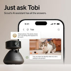 PETLIBRO Dog Camera with Phone App, 360° Auto Tracking Pet Camera Indoor with Phone App for Home Alone Pets, Cat & Puppy Camera with 2-Way Audio, Night Vision, Indoor Camera Wifi