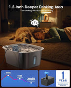 Dog Water Fountain for Large Dogs - 3 Gallon Stainless Steel Dog Water Bowl Dispenser with 4 Filters, Automatic Big Extra Large Capacity Pet Water Fountain, Easy Clean with Quiet Pump