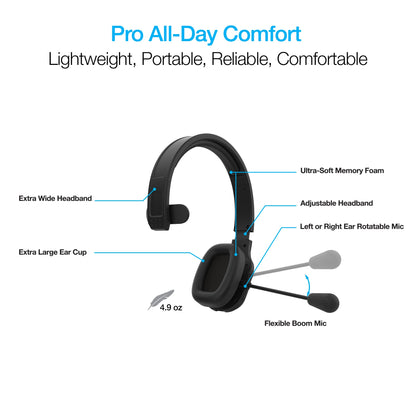 Naztech NXT-700 Noise-Cancelling Headset - 32hr Battery, Multipoint Calls