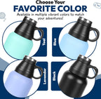 Portable Dog Water Bottle with 2 Removable Water Bowls for Dogs – Leak-Proof Portable Dog Water Bottle - Travel Accessories for Dogs - 32Oz - Blue