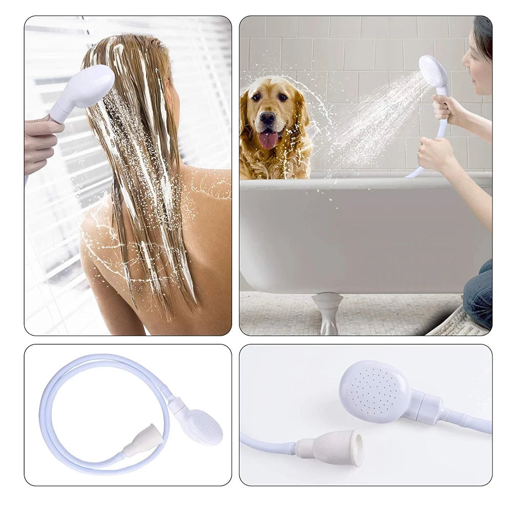 Crazyview Slip on Hose Portable Shower Head Shower Head Attachment for Dogs with Pet Shower Sprayer
