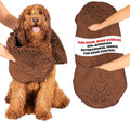 Dog Gone Smart the Dirty Dog Shammy - Antimicrobial Microfiber Dog Towel for Odor Control, Fast-Drying Plush, Dual Hand Pockets & Elastic, Super Absorbent, Machine Washable, 31 X 13 In, Grey