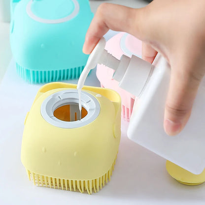 Pet Dog Silicone Bath Brush Cleaning Care Baby Baby Bath Massage Brushdog Brush Shampoo Massager Bath Brush Pet Supplies