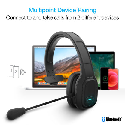 Naztech NXT-700 Noise-Cancelling Headset - 32hr Battery, Multipoint Calls